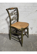 Antique Hitchcock Style Rush Seat Painted Chair