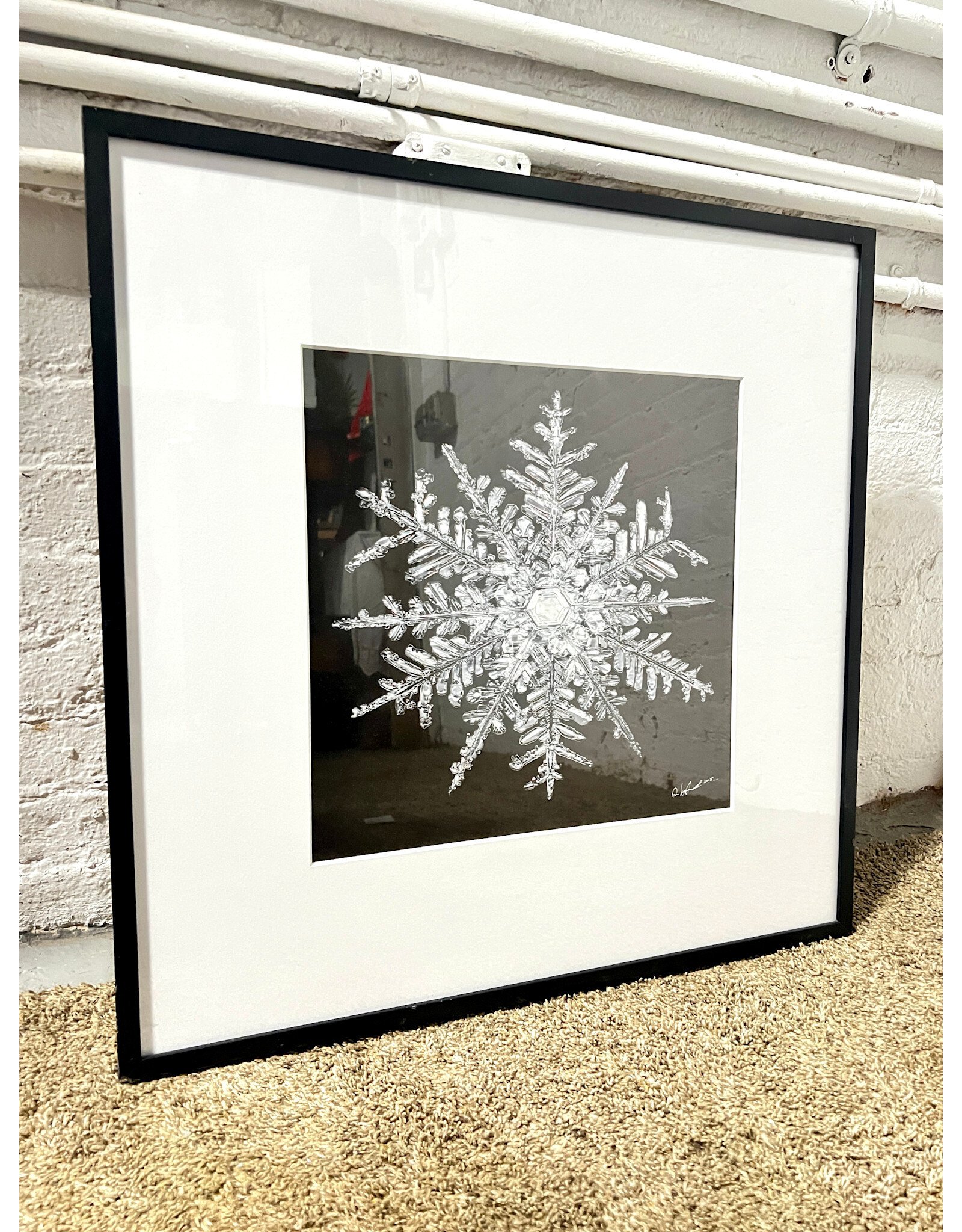 Wilson Bentley Inspired Photograph of a Snowflake I, sgnd 2015