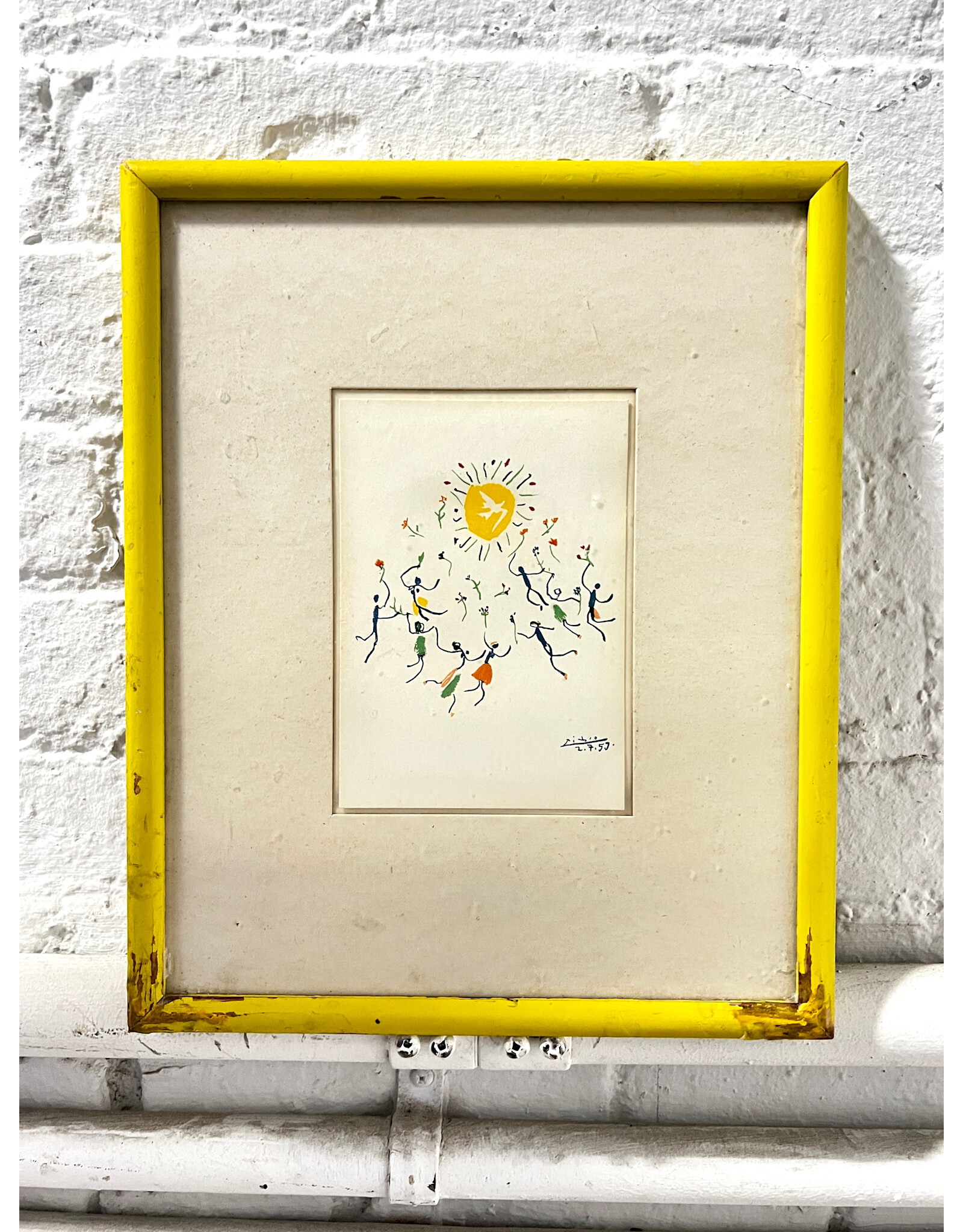 La Ronde de la Jeunesse by Pablo Picasso, framed vintage mini print