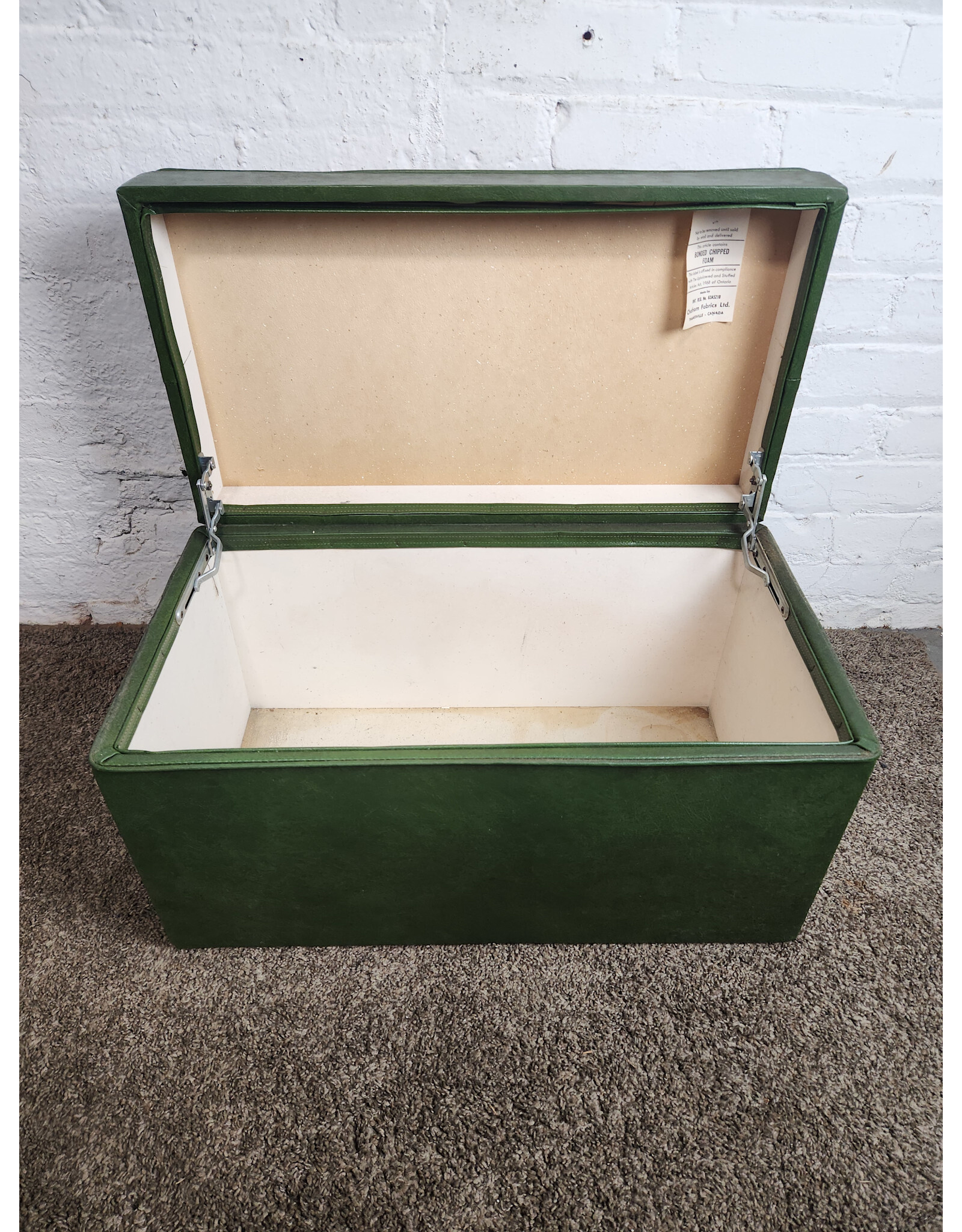 MCM Green Vinyl Storage Trunk