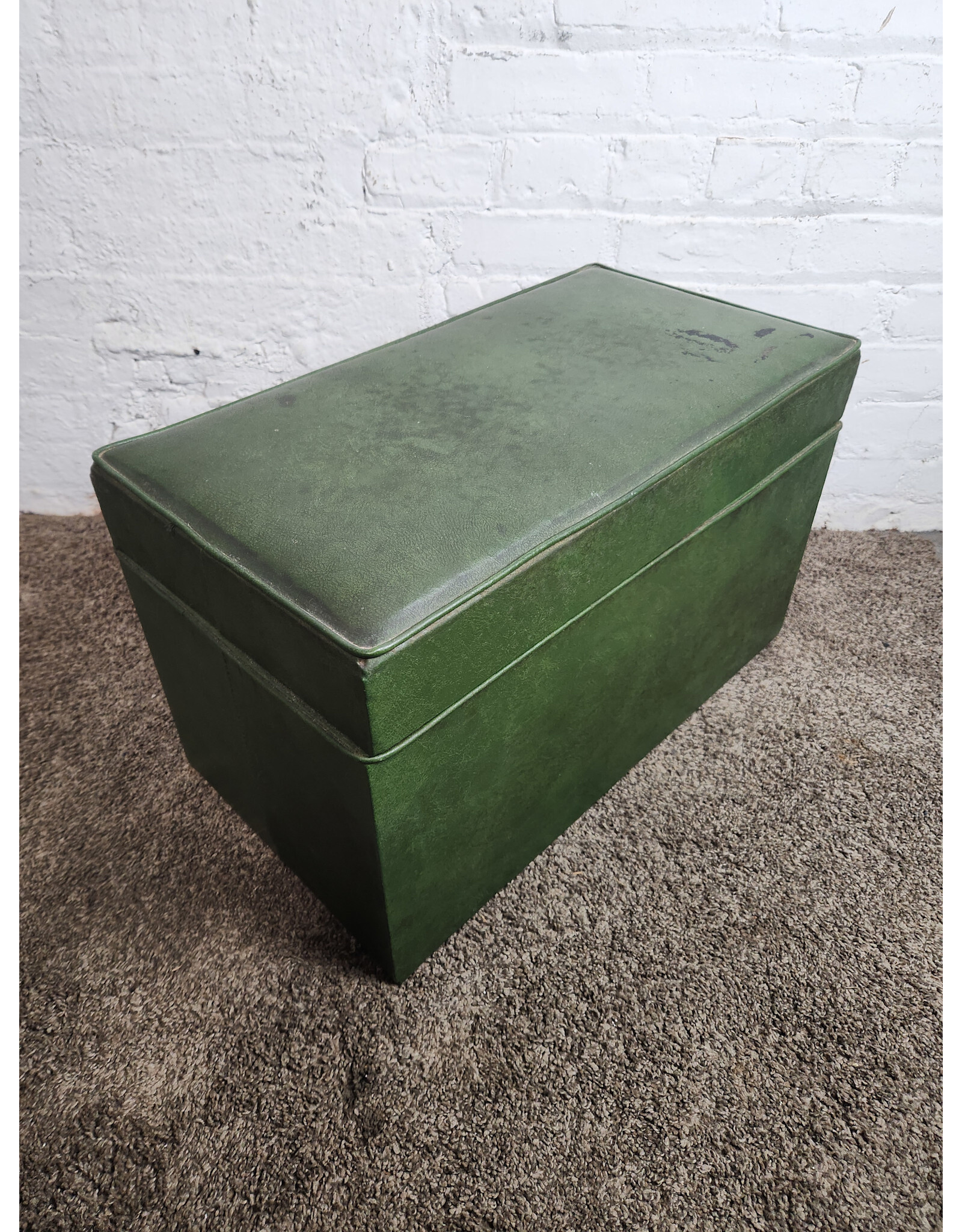 MCM Green Vinyl Storage Trunk