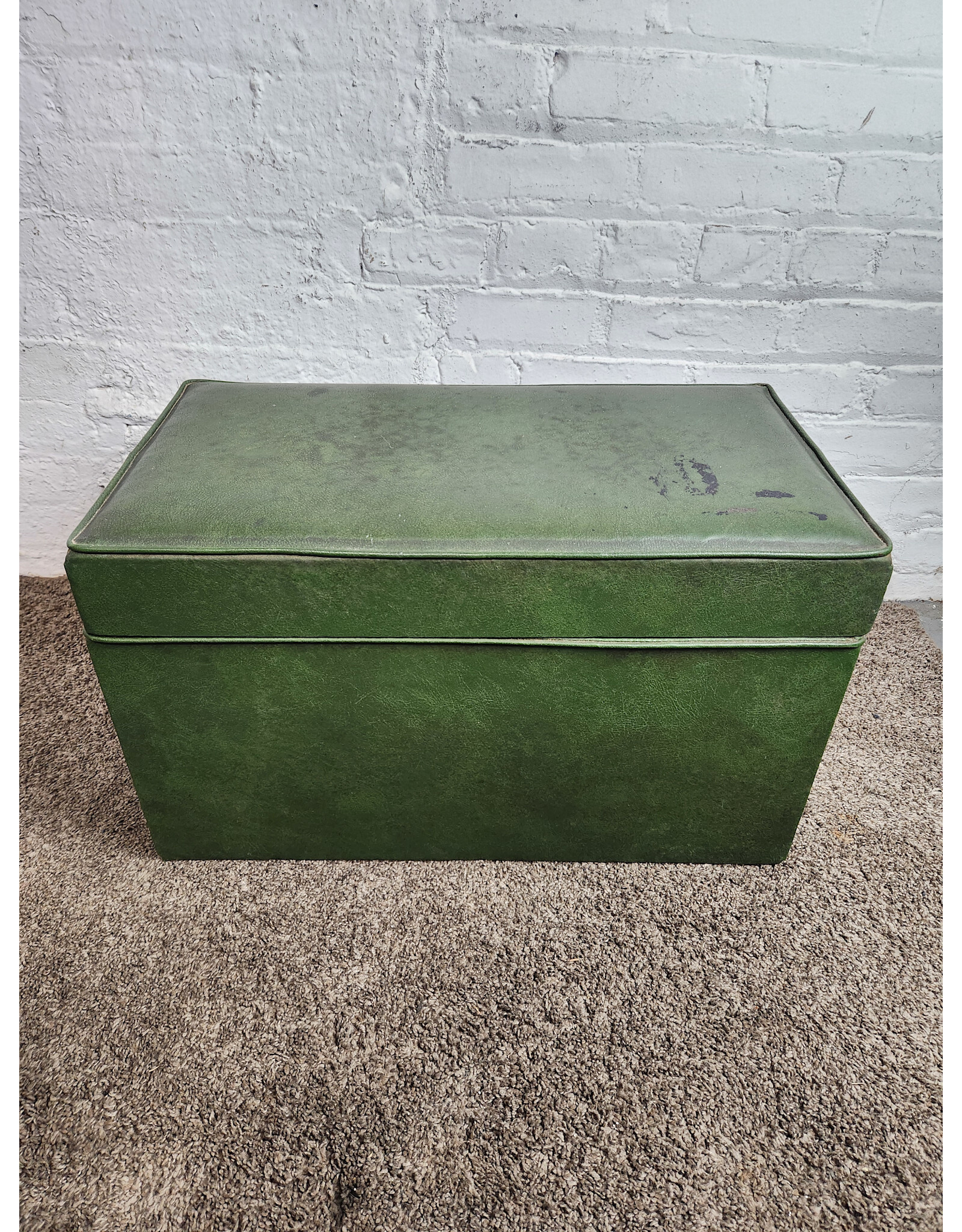 MCM Green Vinyl Storage Trunk