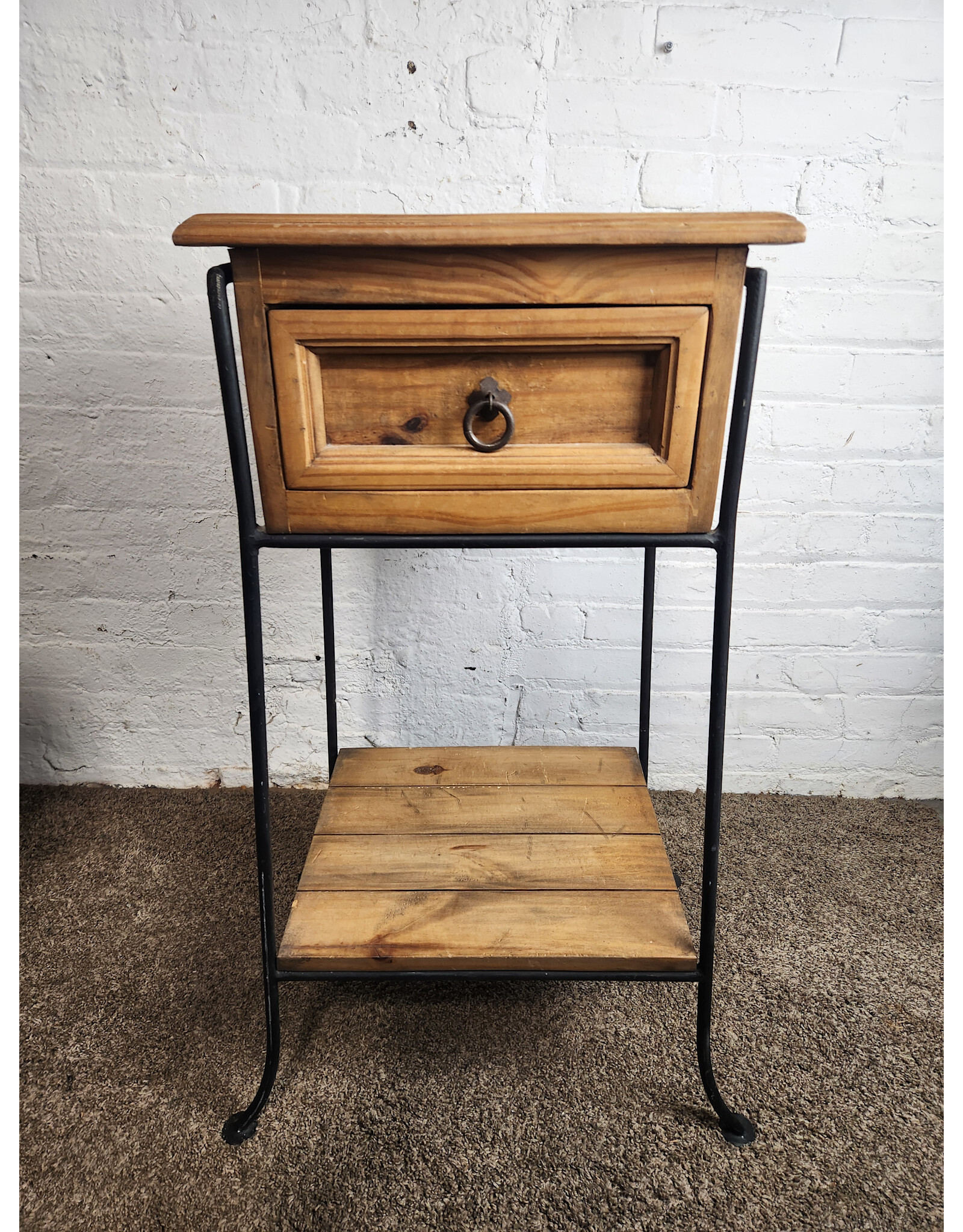 Wooden 2-tier Side Table