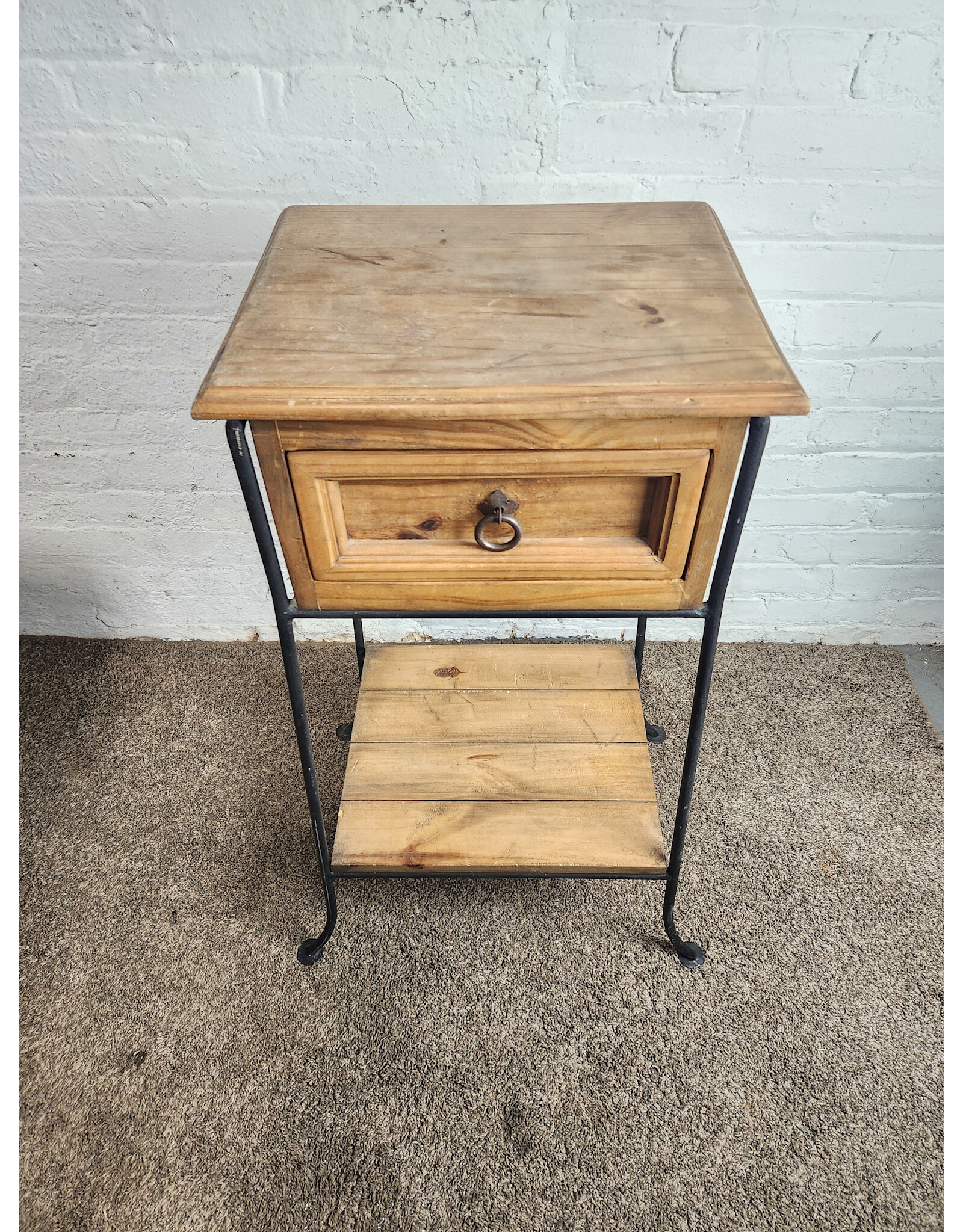 Wooden 2-tier Side Table
