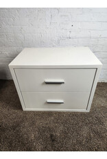 White 2-drawer Nightstand