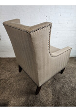 Beige Wingback Armchair