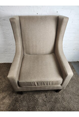 Beige Wingback Armchair