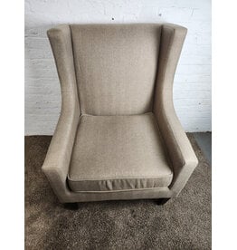 Beige Wingback Armchair