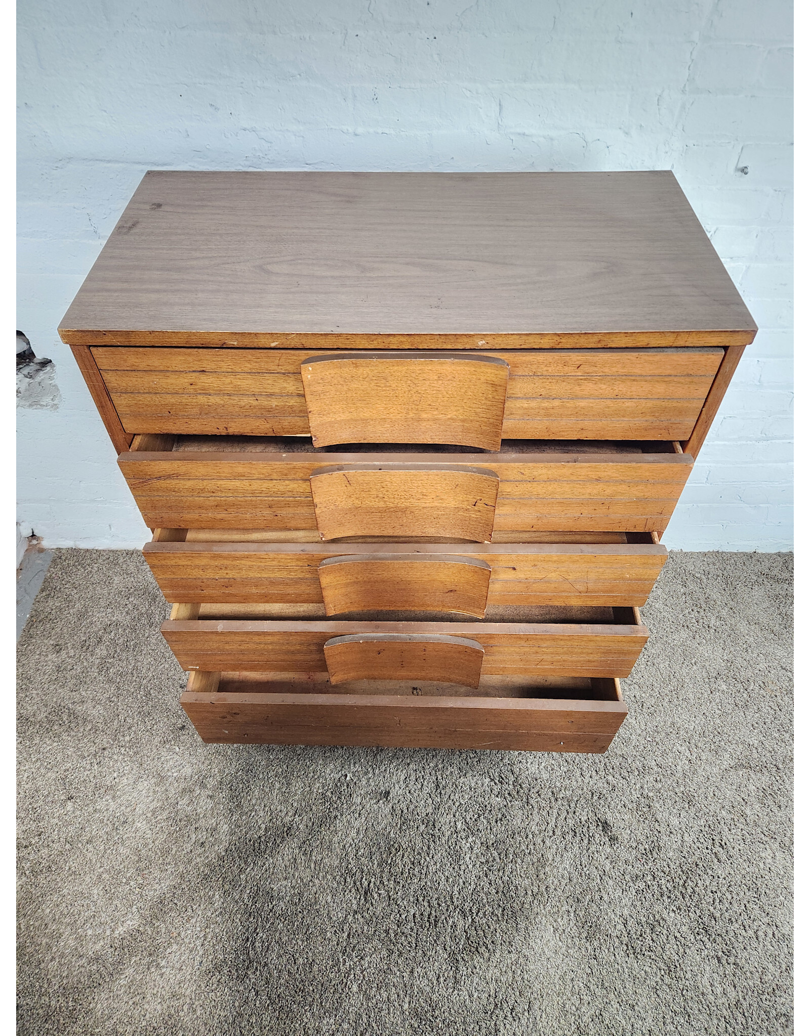 MCM Johnson Carper Style 5-drawer Highboy Dresser