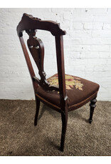 Victorian Renaissance Revival Cross-stitch Seat Dining Chair