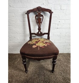 Victorian Renaissance Revival Cross-stitch Seat Dining Chair