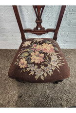 Victorian Renaissance Revival Cross-stitch Seat Dining Chair