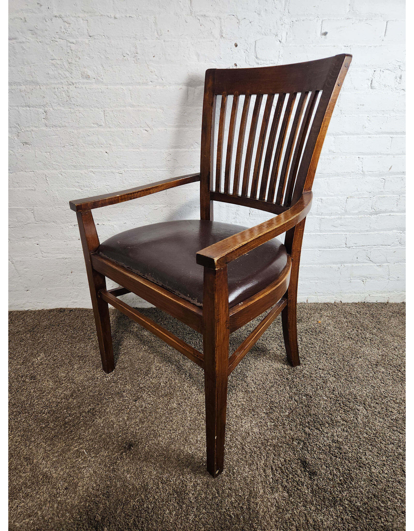 Vintage Wooden Bankers Chair