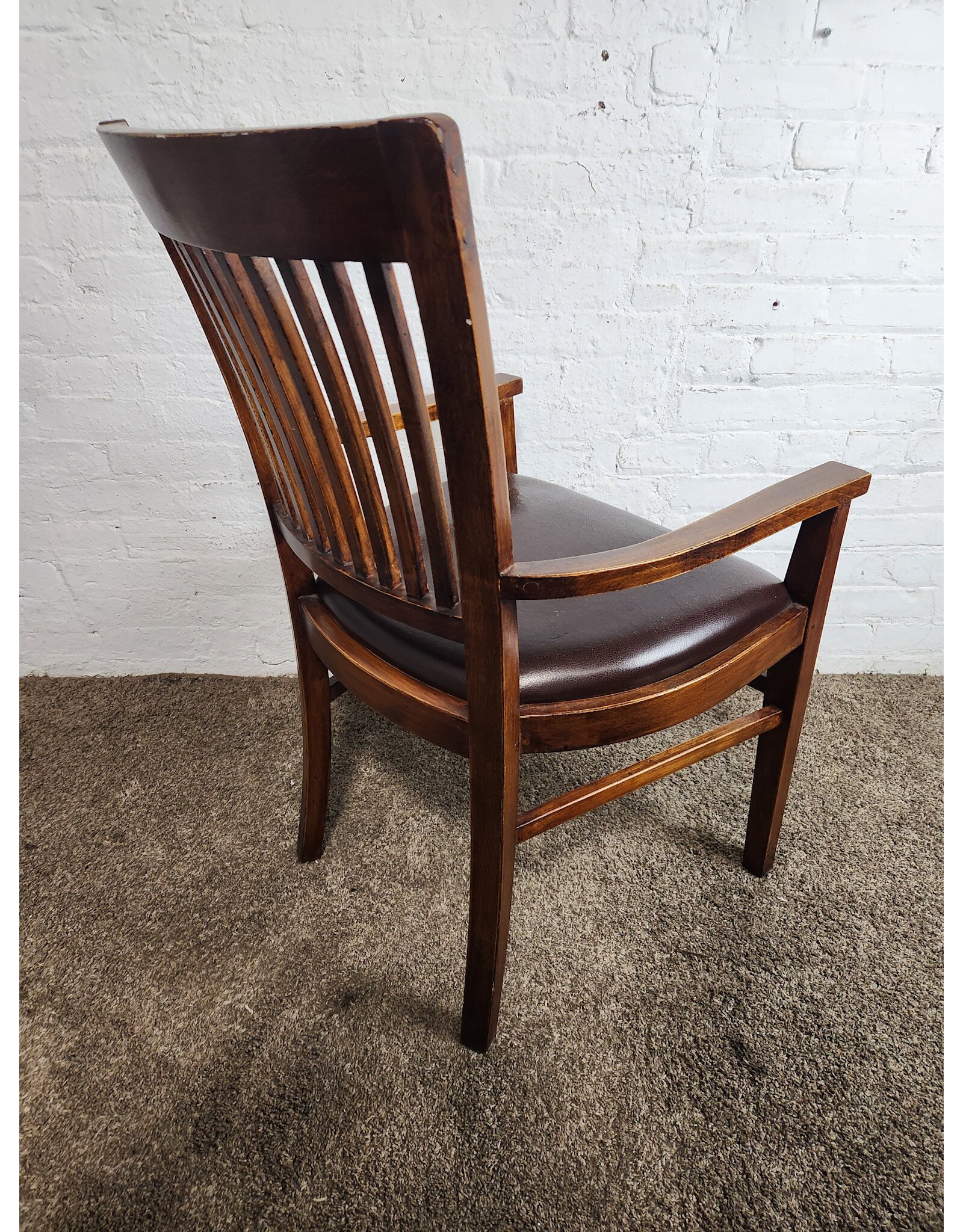 Vintage Wooden Bankers Chair