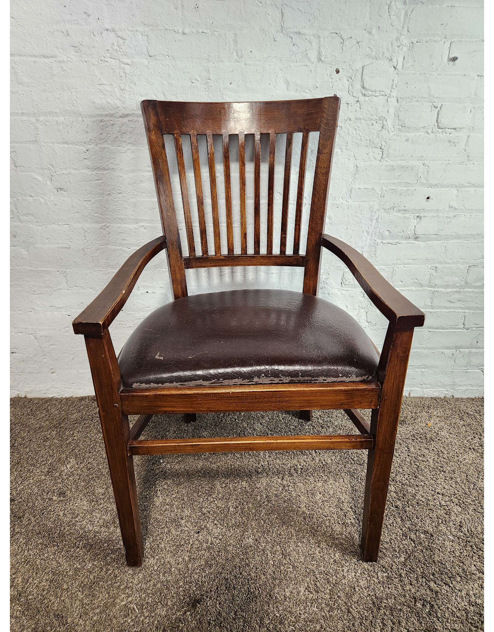 Vintage Wooden Bankers Chair
