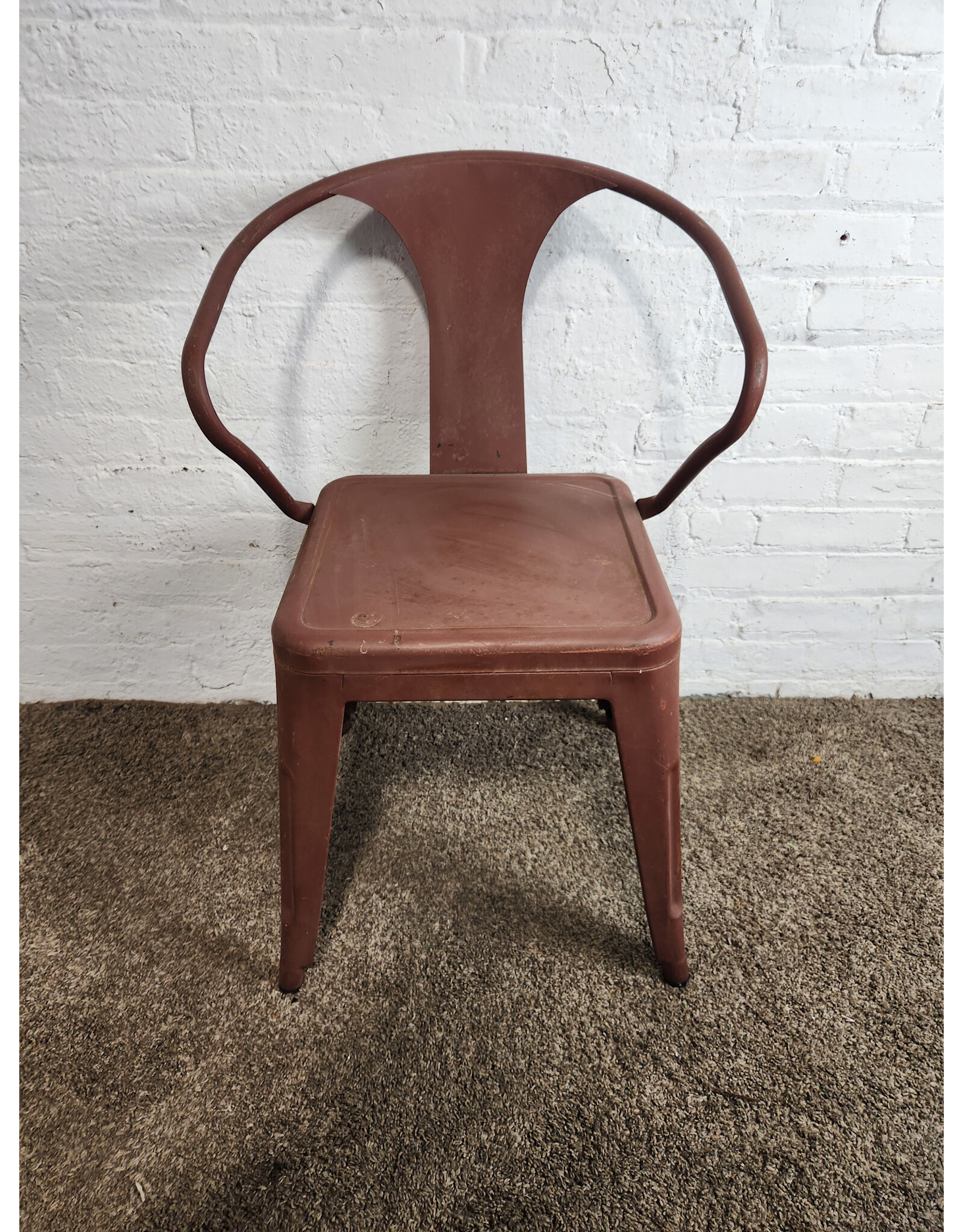 PS Industrial Metal Rust Color Chair