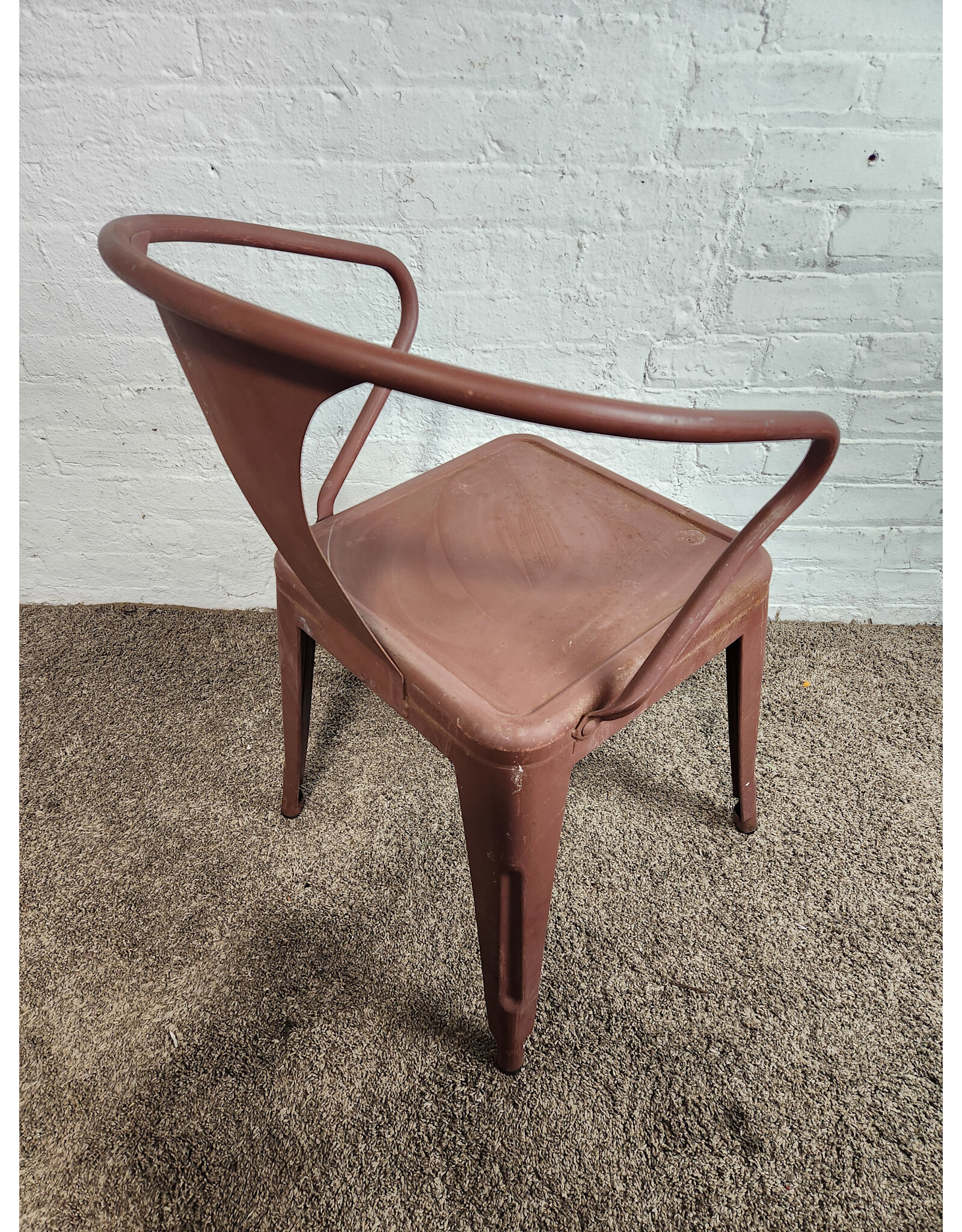 Industrial Metal Rust Color Chair