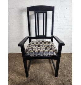 Vintage Black with Upholstered Seat Armchair