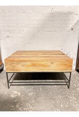 West Elm Industrial Storage Pop-up Coffee Table by West Elm in that Raw Mango