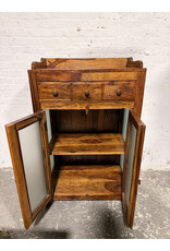 Solid Wood Storage Cabinet With A Honey Finish