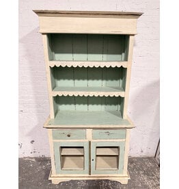 Vintage Style Blue & Cream Milk Painted Cabinet