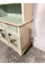 Vintage Style Blue & Cream Milk Painted Cabinet