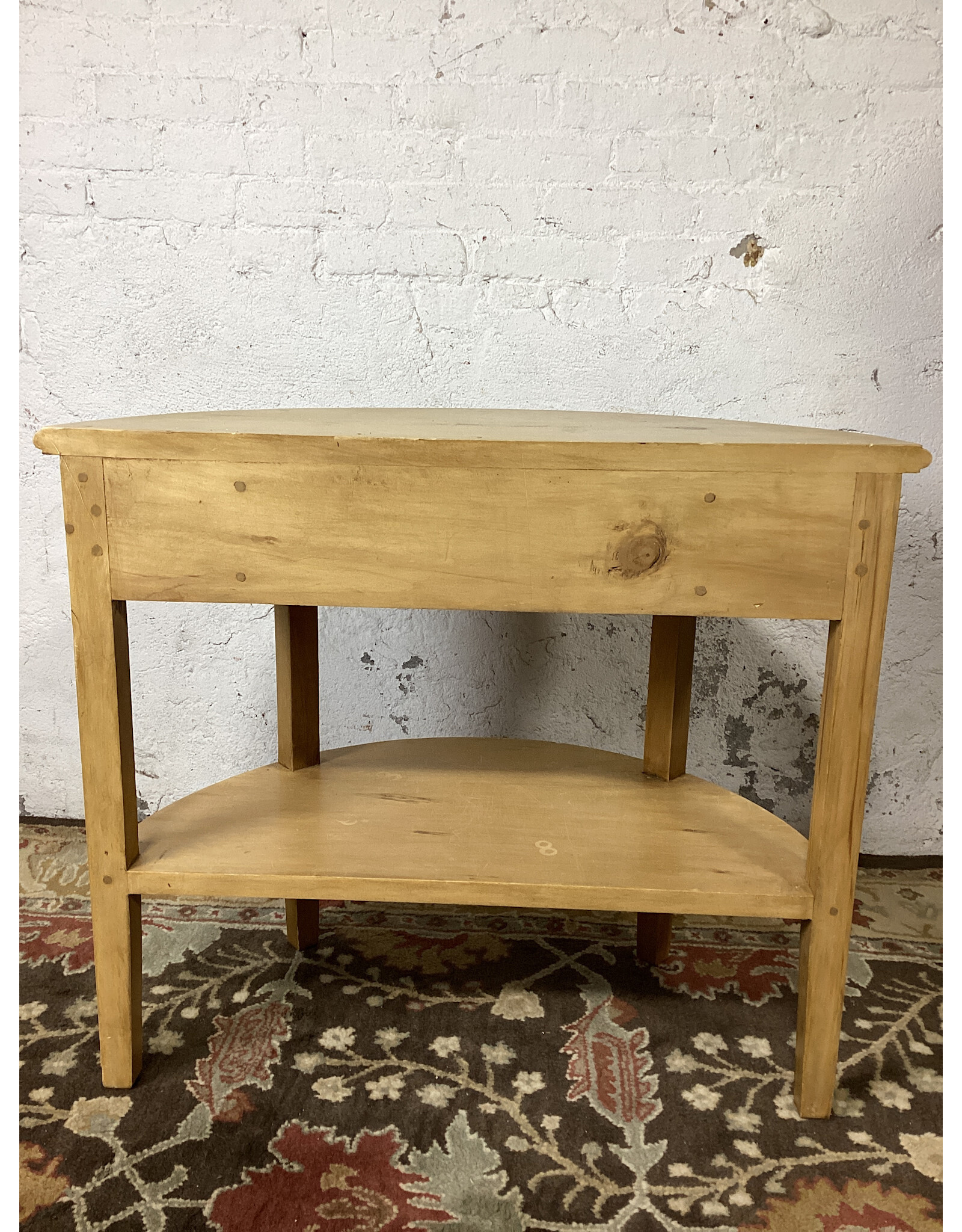 Pine Demi Lune End Tables