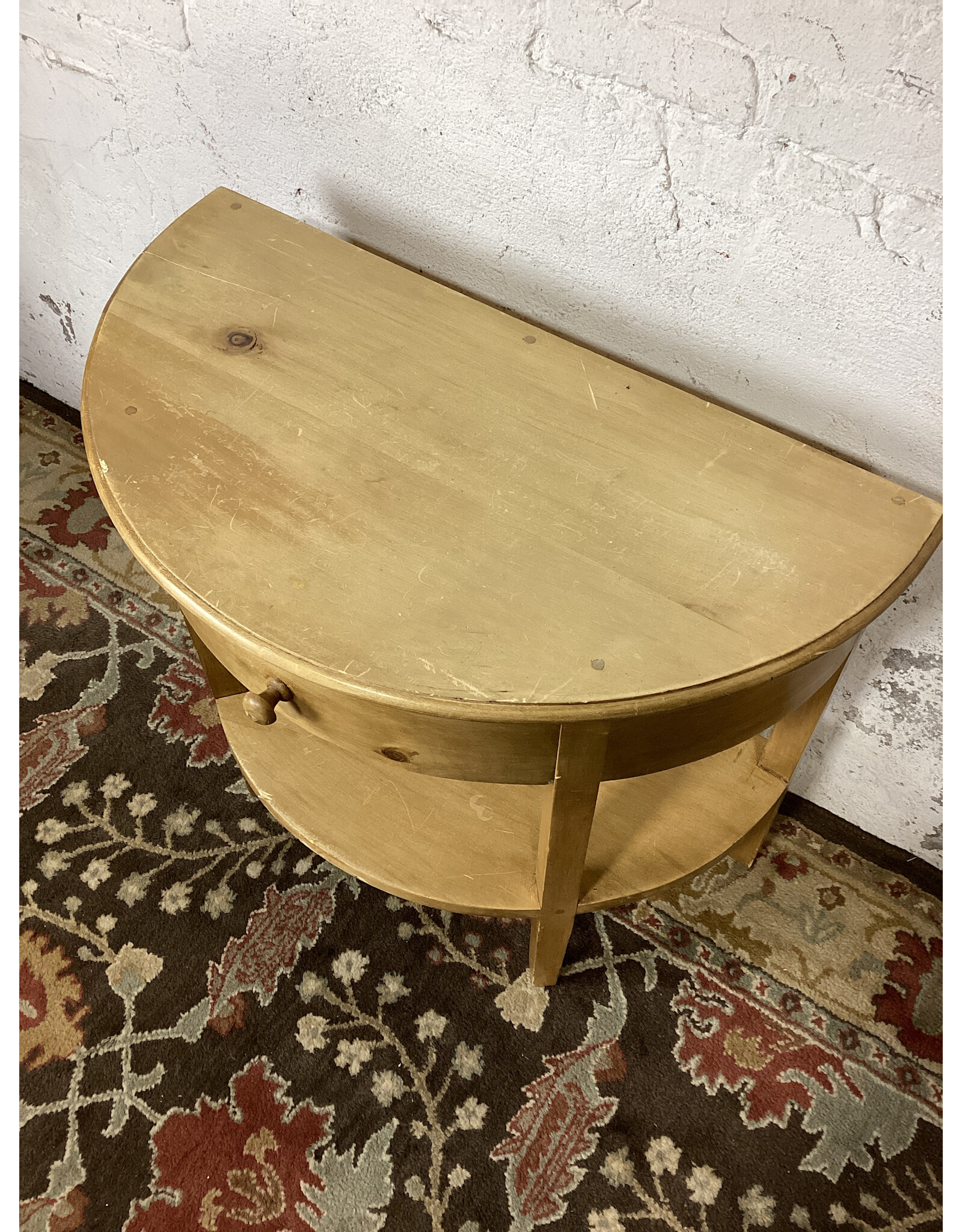 Pine Demi Lune End Tables