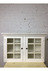 Exposures Furniture Italian White Wood and Glass Display Cabinet