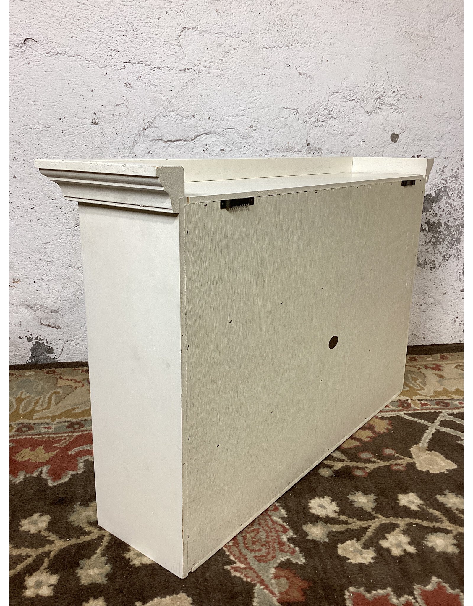 Exposures Furniture Italian White Wood and Glass Display Cabinet