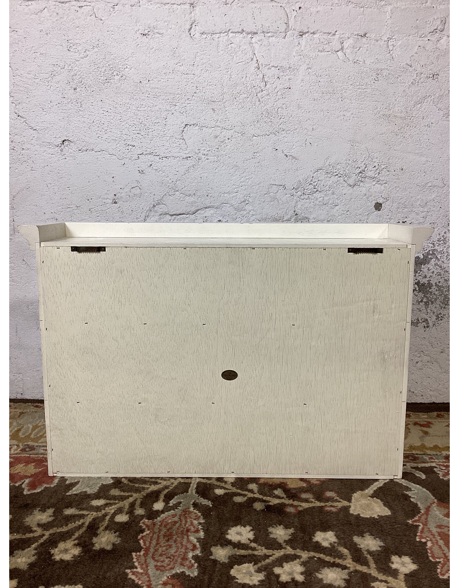 Exposures Furniture Italian White Wood and Glass Display Cabinet