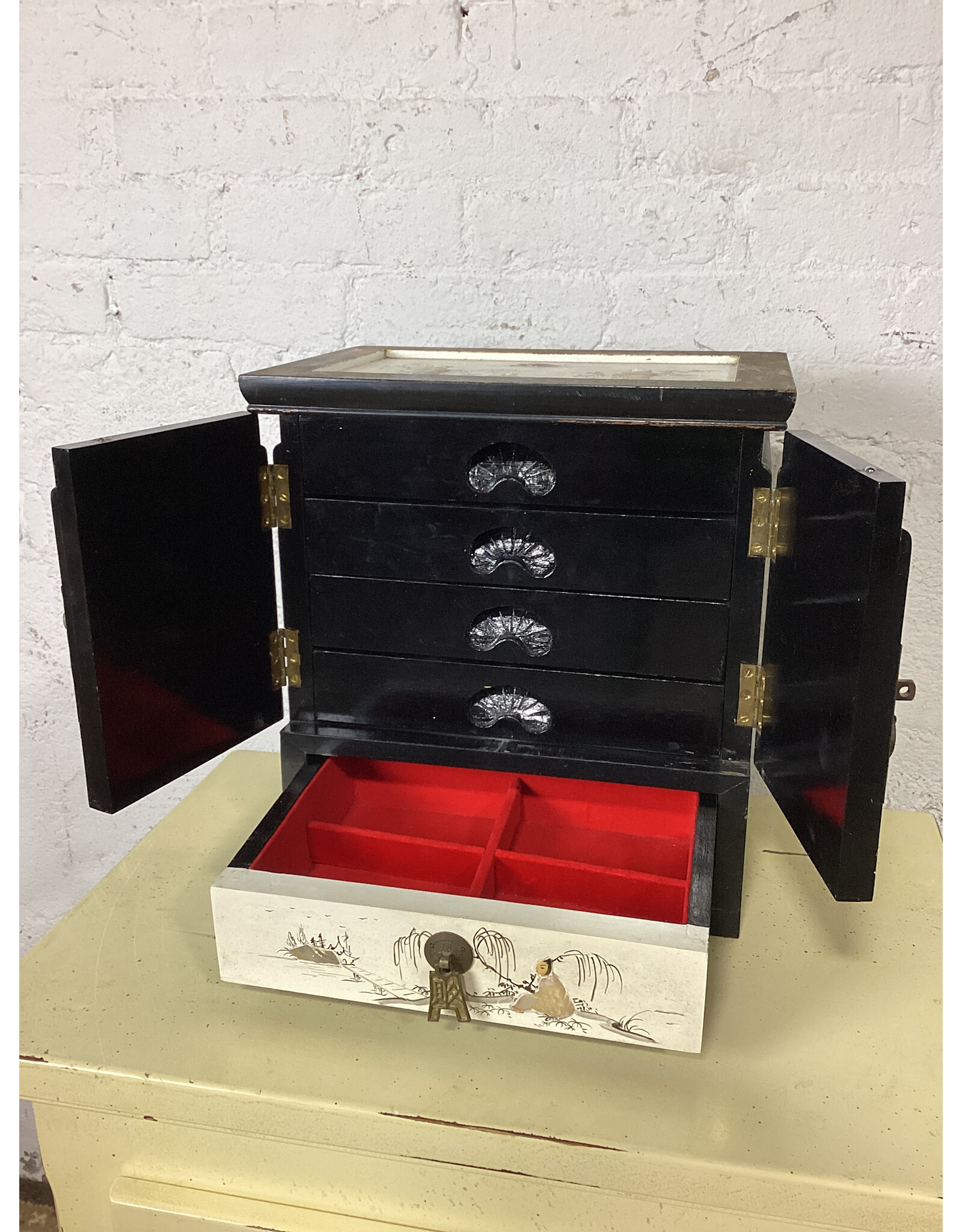 Antique Chinese Chinoiserie Jewelry Box