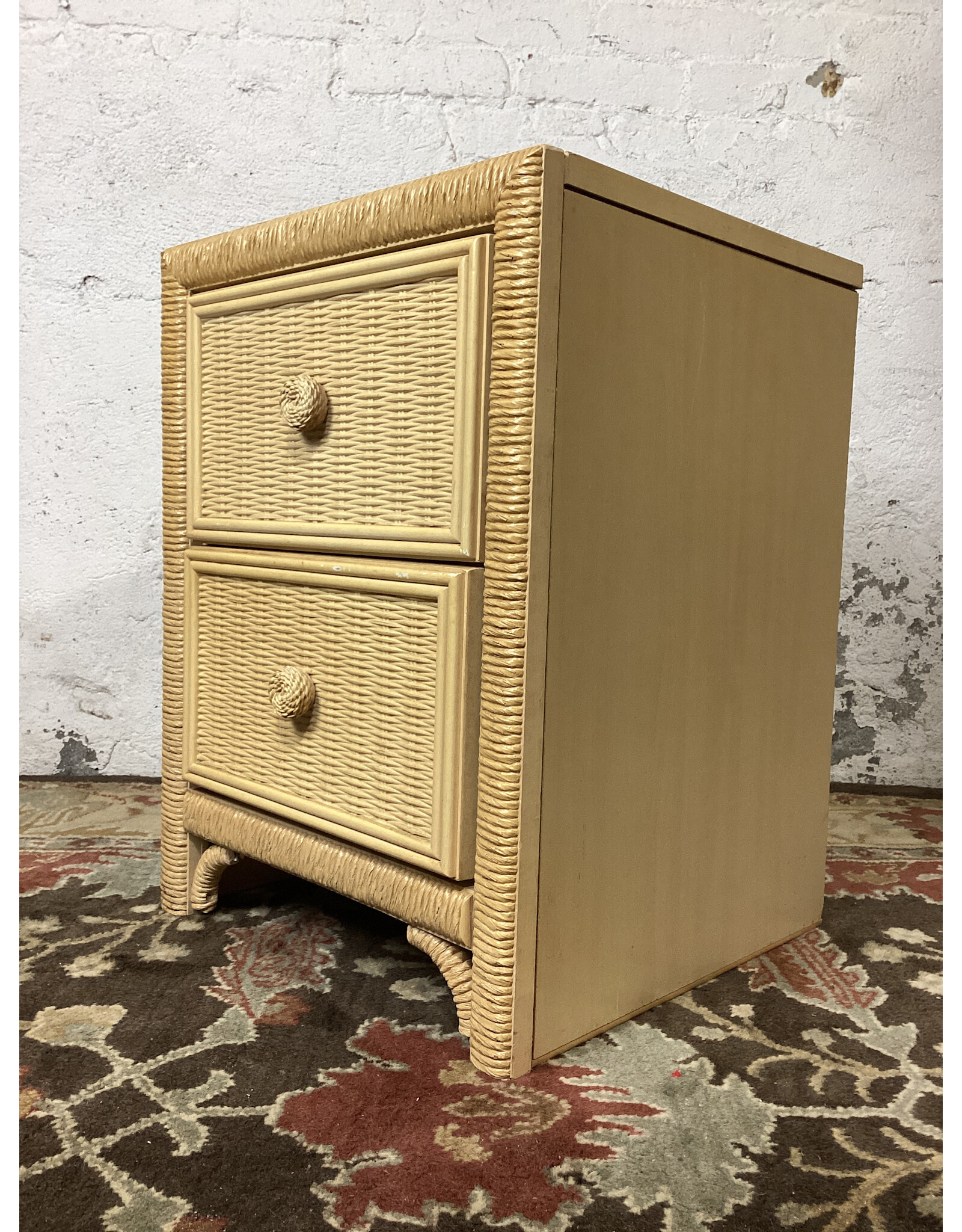 Wicker Face Style Nightstand