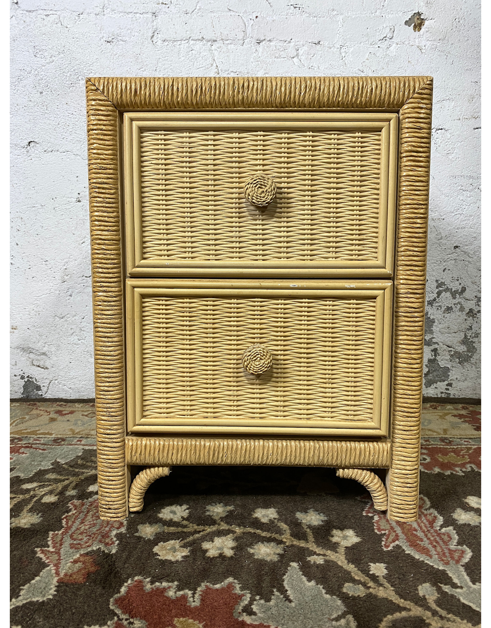 Wicker Face Style Nightstand