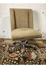 Alyson Office Chair with Silver Nail Heads and Chrome Base