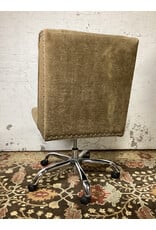 Alyson Office Chair with Silver Nail Heads and Chrome Base