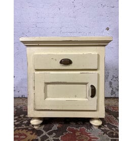 Yellow Italian Single Drawer Wood Nightstand