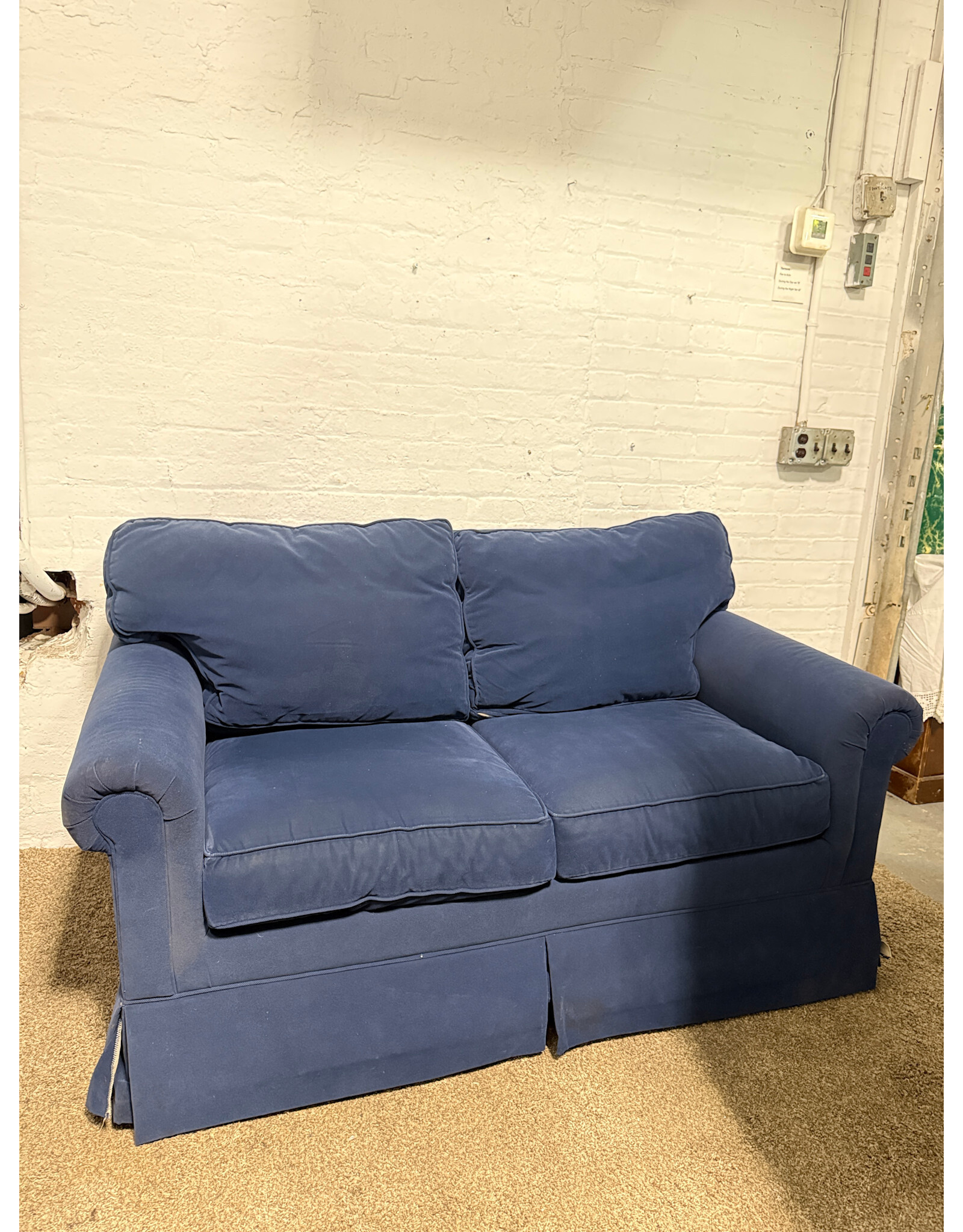 Slipcover Blue Sofa