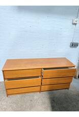Modern Walnut 6 Drawer Dresser