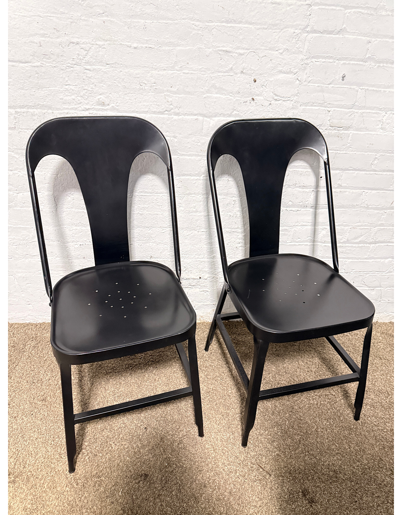 POTTERY BARN Pottery Barn Maxx Metal Dining Chair in Black