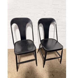 POTTERY BARN Pottery Barn Maxx Metal Dining Chair in Black