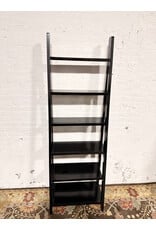 Modern Leaning 6-Shelf Dark Espresso Bookshelf