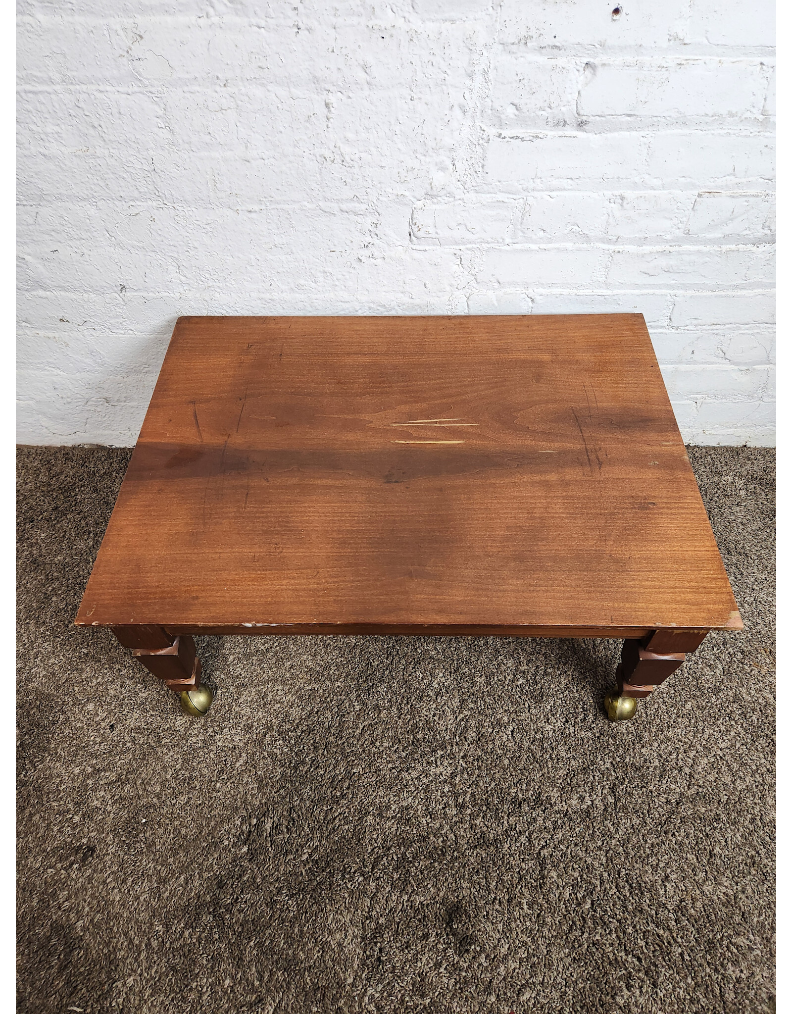 Naomi Gale Wooden Low Rolling Coffee Table