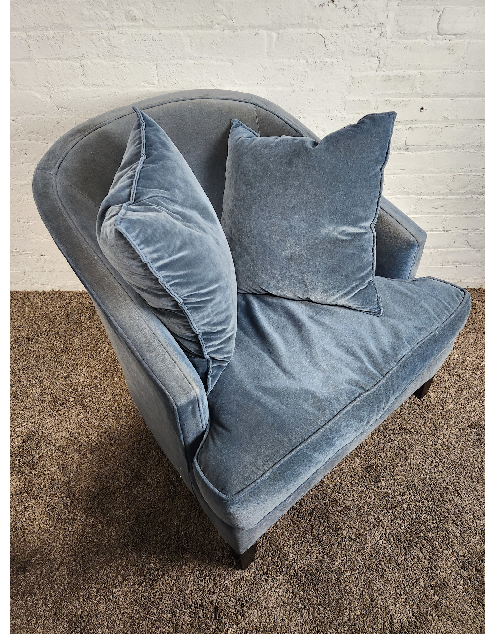 Blue Velvet Armchair