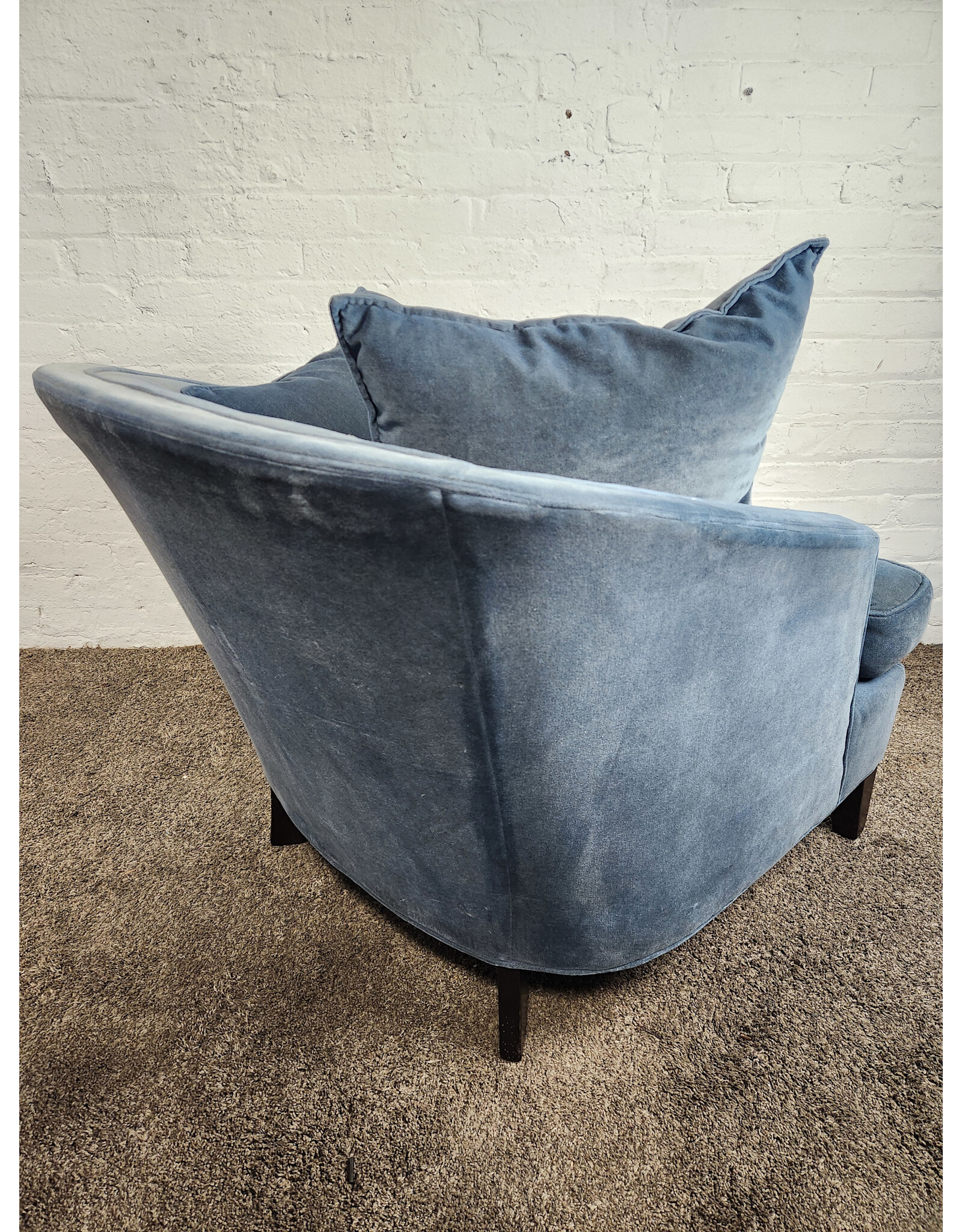 Blue Velvet Armchair