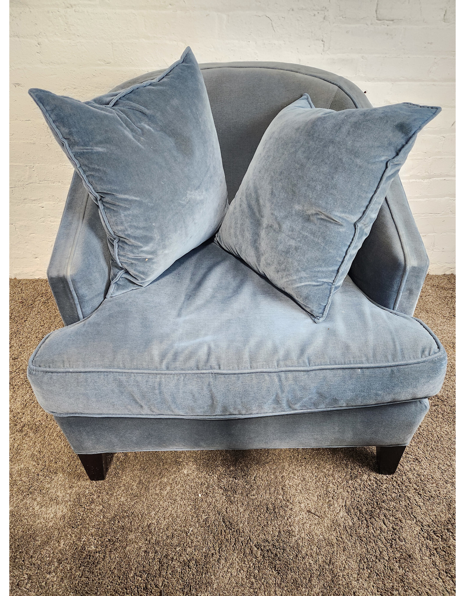 Blue Velvet Armchair