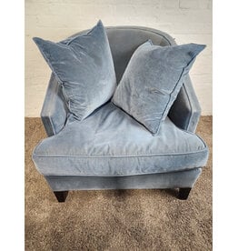 Blue Velvet Armchair