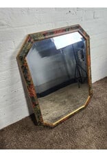 Floral Design Octogonal Hanging Mirror