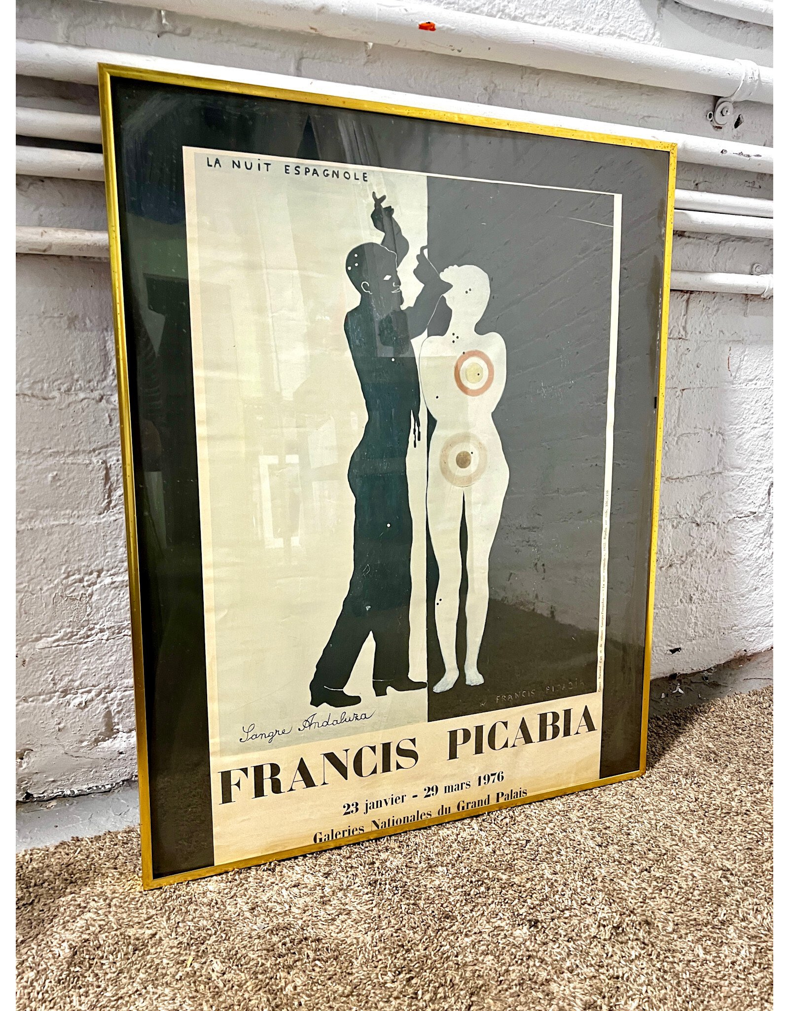 Framed Vintage Francis Picabia Exhibition Poster
