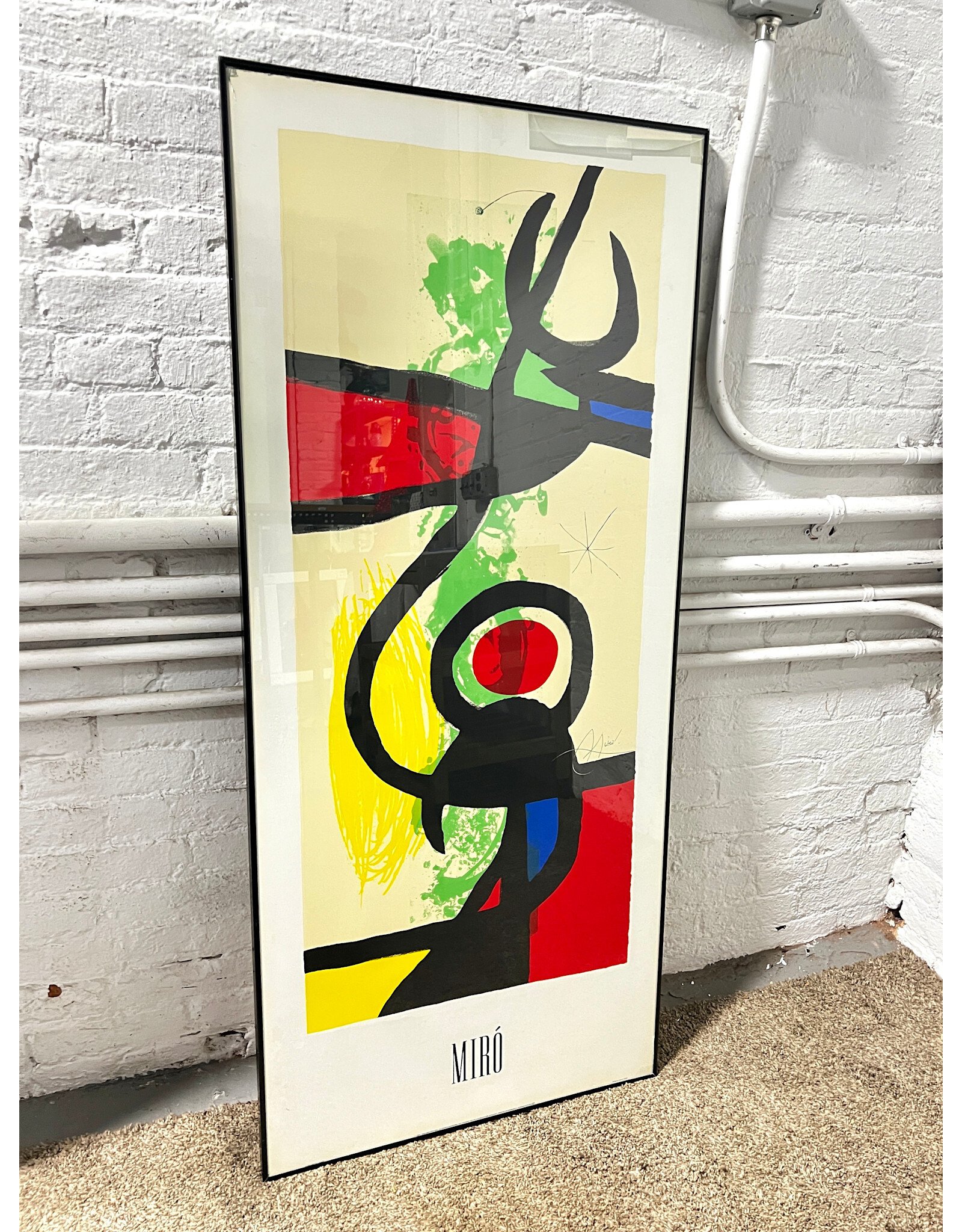 Les Grandes Manoeuvres by Joan Miro, framed poster